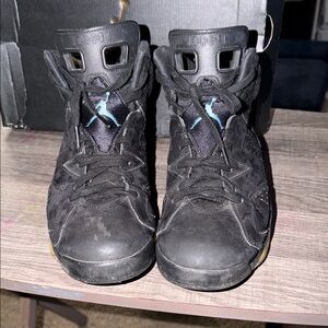 Jordan Black Sneakers with Blue Highlights